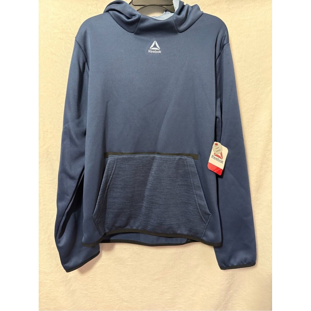 Reebok Men's Navy Blue Hooded Pullover